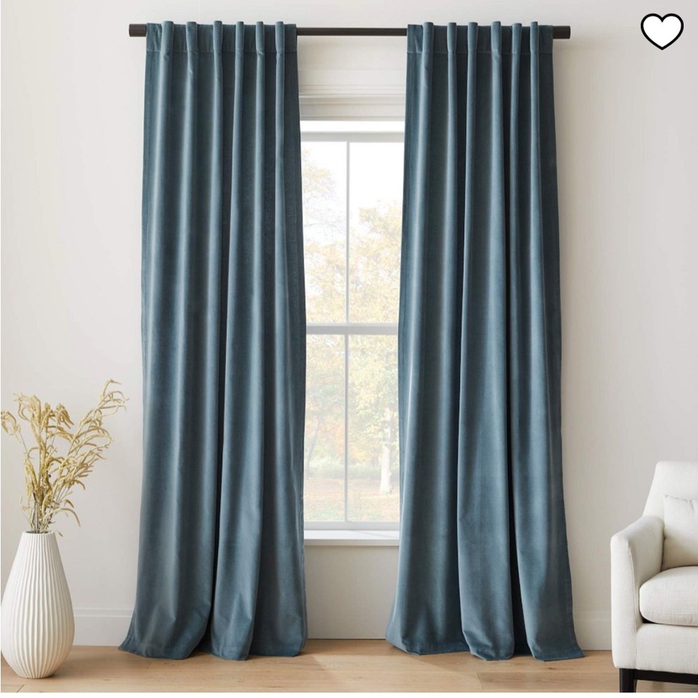 NWOT West Elm Cotton Velvet, 48x96